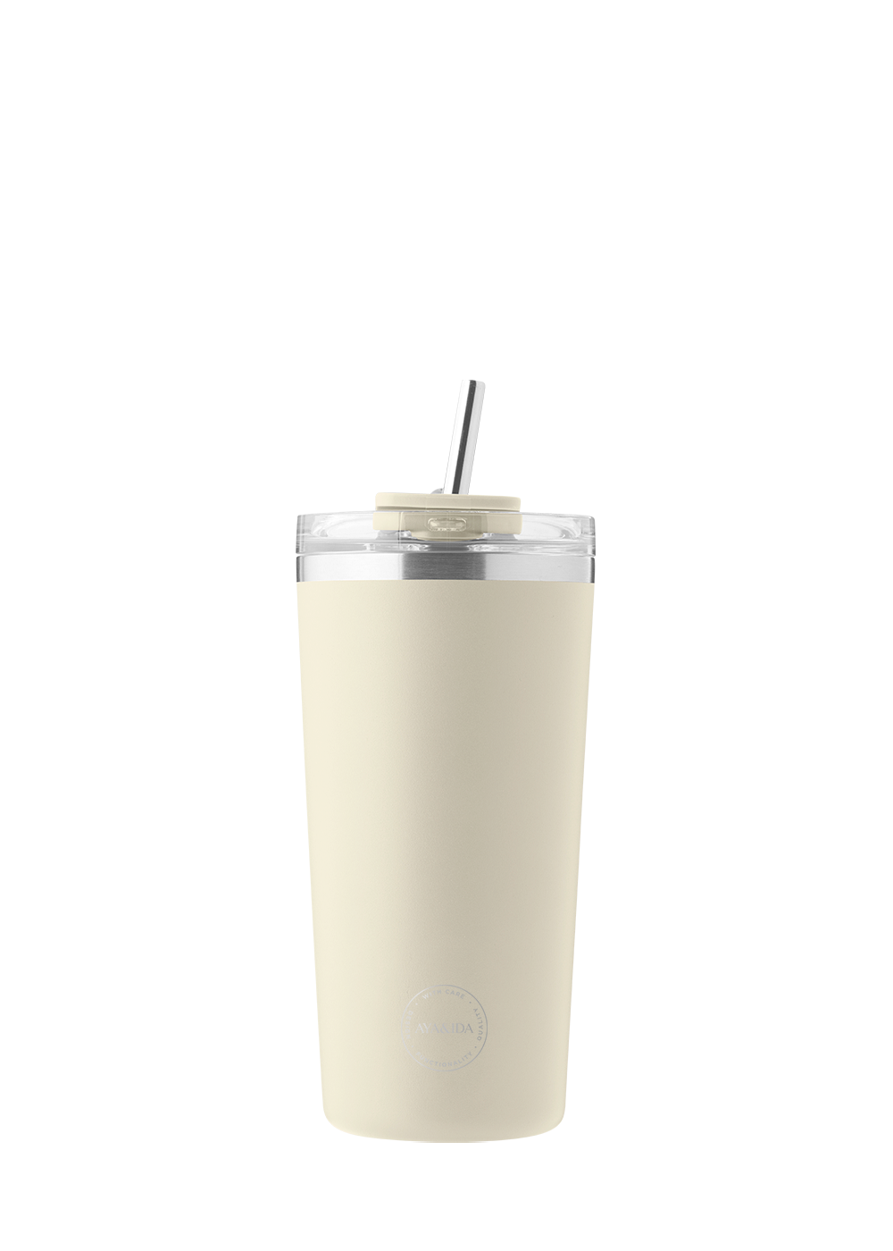 Termokop med sugerør, Gul - 600 ml